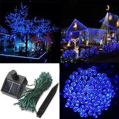 17-Meter String of 100 LED Solar-Powered Fairy Lights